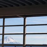車庫から見える富士山です